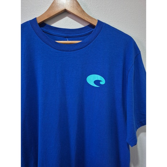 Costa‎ Del Mar 1983 T-Shirt Mens Size L Blue Short Sleeve Graphic Tee - Picture 2 of 7